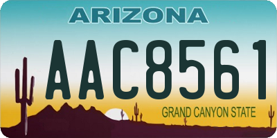 AZ license plate AAC8561