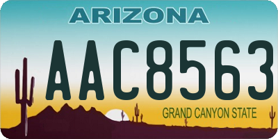 AZ license plate AAC8563