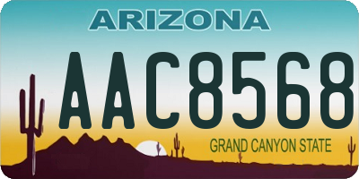 AZ license plate AAC8568