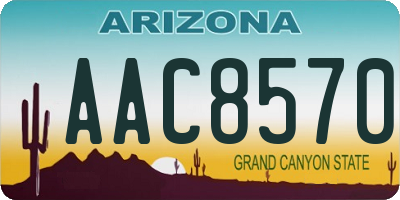 AZ license plate AAC8570