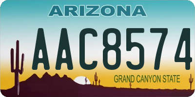 AZ license plate AAC8574