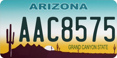 AZ license plate AAC8575