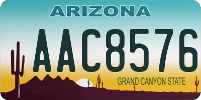 AZ license plate AAC8576
