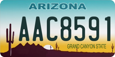 AZ license plate AAC8591