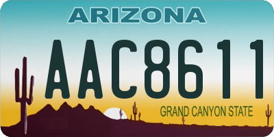 AZ license plate AAC8611