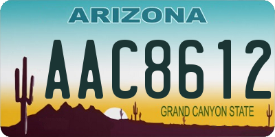 AZ license plate AAC8612