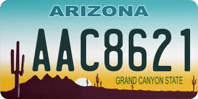 AZ license plate AAC8621