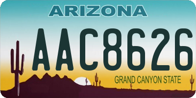 AZ license plate AAC8626
