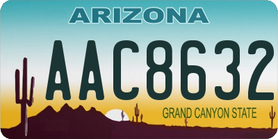 AZ license plate AAC8632