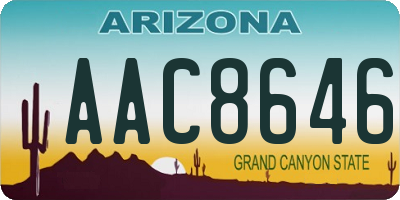 AZ license plate AAC8646