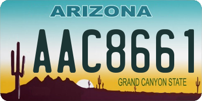 AZ license plate AAC8661