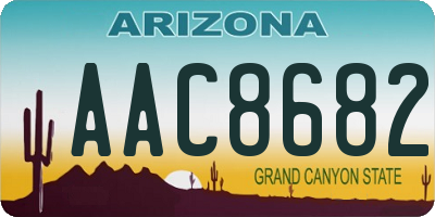 AZ license plate AAC8682