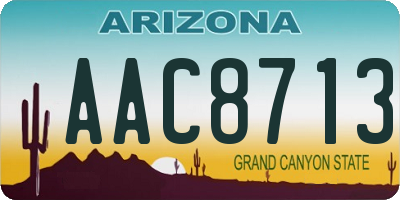 AZ license plate AAC8713
