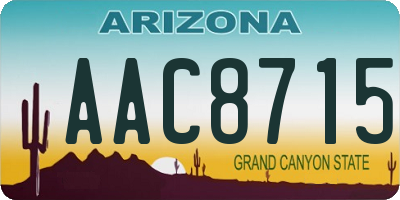 AZ license plate AAC8715