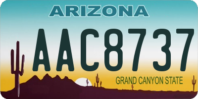 AZ license plate AAC8737