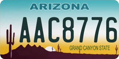 AZ license plate AAC8776