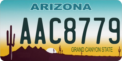 AZ license plate AAC8779