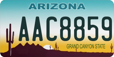 AZ license plate AAC8859