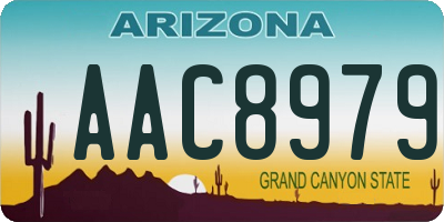 AZ license plate AAC8979