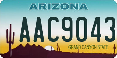 AZ license plate AAC9043