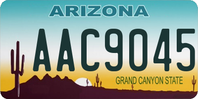 AZ license plate AAC9045