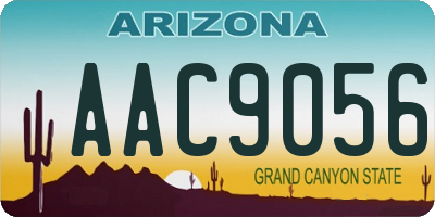 AZ license plate AAC9056