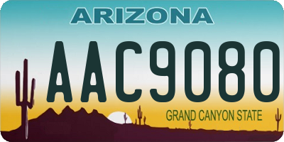 AZ license plate AAC9080