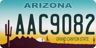 AZ license plate AAC9082
