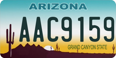 AZ license plate AAC9159
