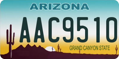 AZ license plate AAC9510