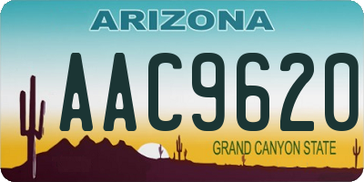 AZ license plate AAC9620