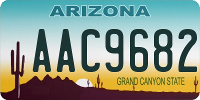 AZ license plate AAC9682