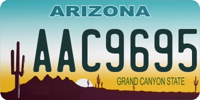 AZ license plate AAC9695