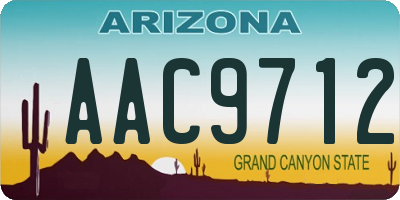AZ license plate AAC9712