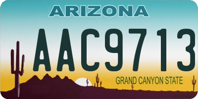 AZ license plate AAC9713