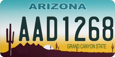 AZ license plate AAD1268