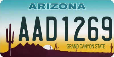 AZ license plate AAD1269