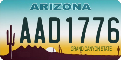 AZ license plate AAD1776