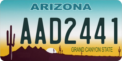 AZ license plate AAD2441