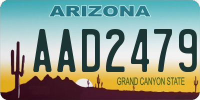 AZ license plate AAD2479