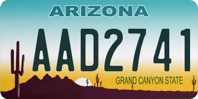 AZ license plate AAD2741