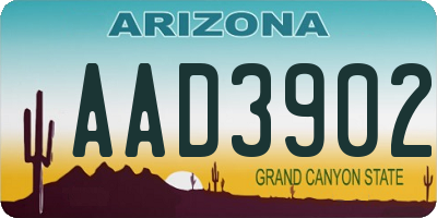AZ license plate AAD3902