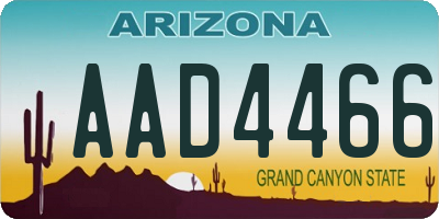 AZ license plate AAD4466