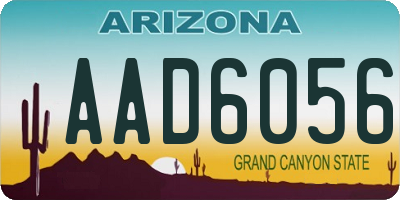 AZ license plate AAD6056