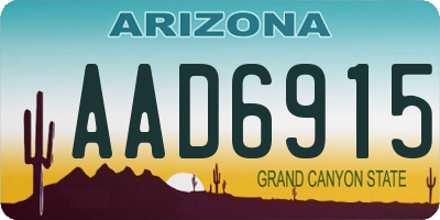 AZ license plate AAD6915