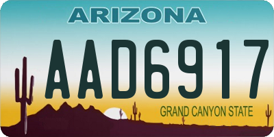 AZ license plate AAD6917