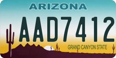 AZ license plate AAD7412