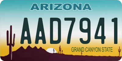 AZ license plate AAD7941