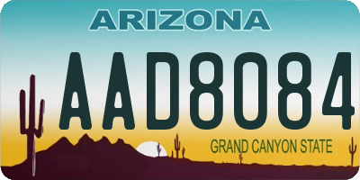 AZ license plate AAD8084