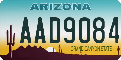AZ license plate AAD9084